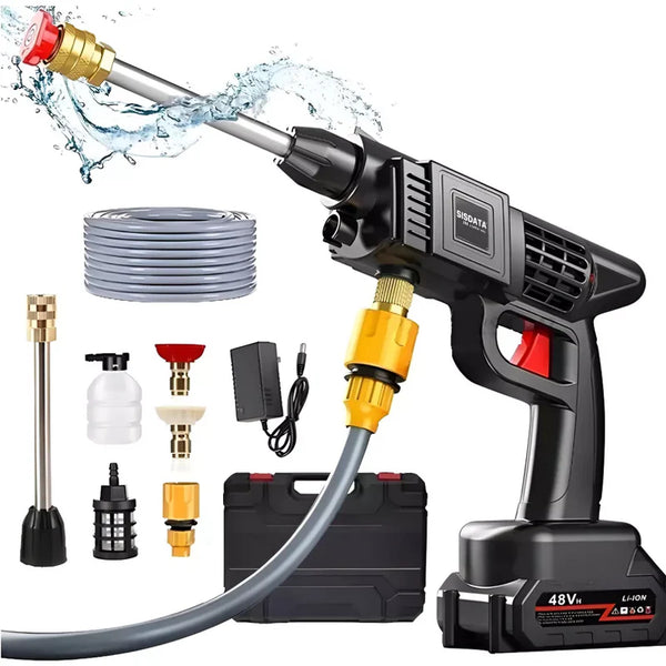 Pistolet de Lavage Haute Pression Sans Fil – Batterie 48V + Kit Complet